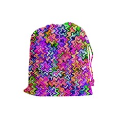 Swirly Twirly Colors Drawstring Pouches (large)  by KirstenStar