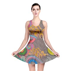 Rainbow Passion Reversible Skater Dress by SugaPlumsEmporium