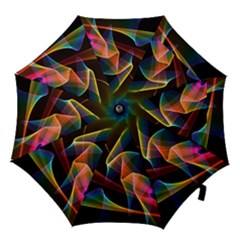 Crystal Rainbow, Abstract Winds Of Love  Hook Handle Umbrellas (small) by DianeClancy