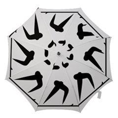Cross Country Skiing Pictogram Hook Handle Umbrellas (large) by abbeyz71