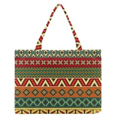 Mexican Folk Art Patterns Medium Zipper Tote Bag by Amaryn4rt