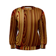 Circles Figure Light Gold Women s Sweatshirt by Alisyart
