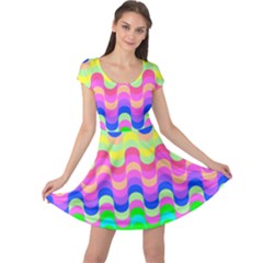 Dna Early Childhood Wave Chevron Woves Rainbow Cap Sleeve Dresses by Alisyart