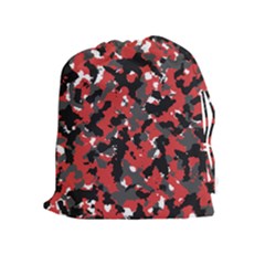 Bloodshot Camo Red Urban Initial Camouflage Drawstring Pouches (extra Large) by Mariart