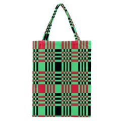 Bright Christmas Abstract Background Christmas Colors Of Red Green And Black Make Up This Abstract Classic Tote Bag by Simbadda