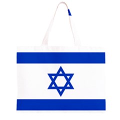 Flag Of Israel Zipper Large Tote Bag by abbeyz71