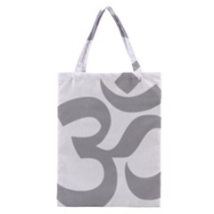 Hindu Om Symbol (light Gray) Classic Tote Bag by abbeyz71