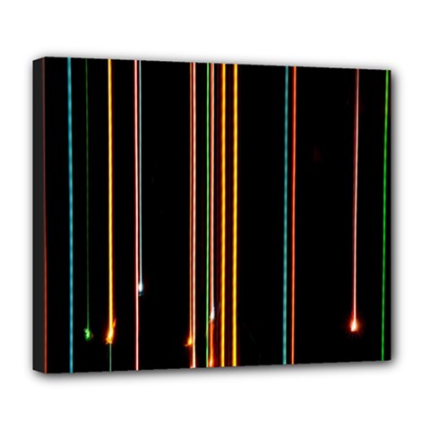 Fallen Christmas Lights And Light Trails Deluxe Canvas 24  X 20   by Mariart