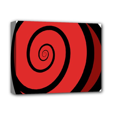 Double Spiral Thick Lines Black Red Deluxe Canvas 14  X 11  by Mariart