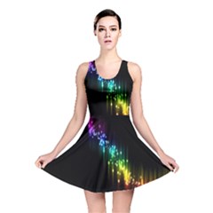 Illustration Light Space Rainbow Reversible Skater Dress by Mariart