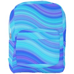 Blue Background Water Design Wave Full Print Backpack by BangZart