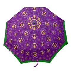 Peace Be With Us In Love And Understanding Folding Umbrellas by pepitasart