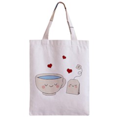 Cute Tea Zipper Classic Tote Bag by Valentinaart