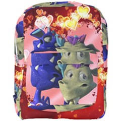 Ove Hearts Cute Valentine Dragon Full Print Backpack by Sapixe