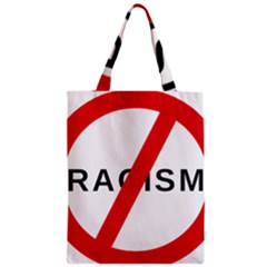2000px No Racism Svg Zipper Classic Tote Bag by demongstore