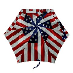 American Usa Flag Vertical Mini Folding Umbrellas by FunnyCow