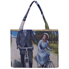 Couple On Bicycle Mini Tote Bag by vintage2030
