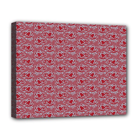 Retro Red Pattern Deluxe Canvas 20  X 16  (stretched) by snowwhitegirl