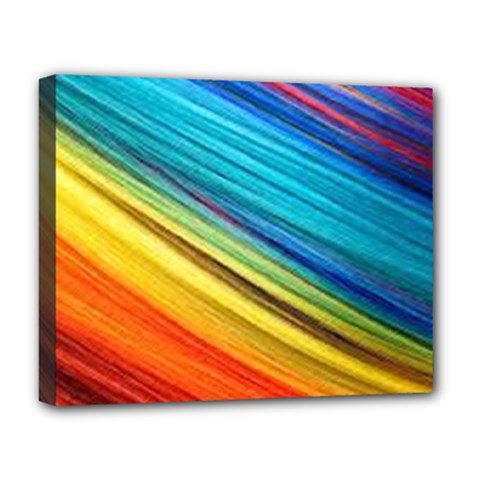 Rainbow Deluxe Canvas 20  X 16  (stretched) by NSGLOBALDESIGNS2