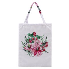 Bloom Christmas Red Flowers Classic Tote Bag by Simbadda