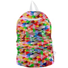 Background Triangle Rainbow Foldable Lightweight Backpack by Mariart
