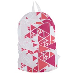 Red Triangle Pattern Foldable Lightweight Backpack by Mariart