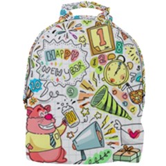 Doodle New Year Party Celebration Mini Full Print Backpack by Pakrebo