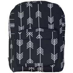 Black And White Abstract Pattern Full Print Backpack by Valentinaart