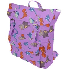 Dinosaurs - Violet Buckle Up Backpack by WensdaiAmbrose