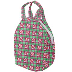 Peppermint Candy Green Plaid Travel Backpacks by snowwhitegirl
