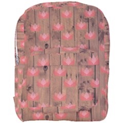 Zen Lotus Wood Wall Full Print Backpack by snowwhitegirl