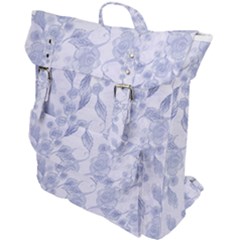 Blue Floral Buckle Up Backpack by snowwhitegirl
