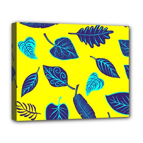 Leaves Leaf Deluxe Canvas 20  X 16  (stretched) by Mariart
