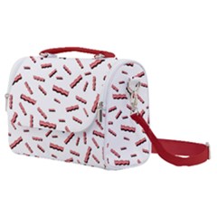 Funny Bacon Slices Pattern Infidel Red Meat Satchel Shoulder Bag by genx