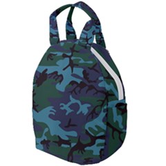 Camouflage Blue Travel Backpacks by snowwhitegirl