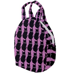 Cat Silouette Pattern Pink Travel Backpacks by snowwhitegirl