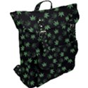 Weed Pattern Buckle Up Backpack View2