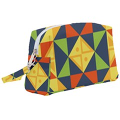 Background Geometric Color Plaid Wristlet Pouch Bag (large) by Mariart