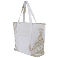 Christmas Tree Star Zip Up Canvas Bag by HermanTelo