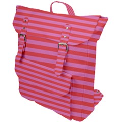 Love Sick - Bubblegum Pink Stripes Buckle Up Backpack by WensdaiAmbrose
