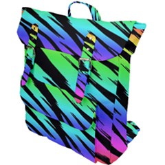Tiger Rainbow Buckle Up Backpack by ArtistRoseanneJones