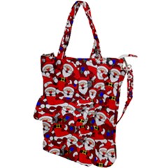 Nicholas Santa Christmas Pattern Shoulder Tote Bag by Simbadda