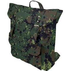 Military Background Grunge Style Buckle Up Backpack by Vaneshart