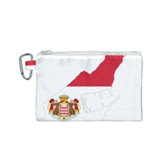 Monaco Country Europe Flag Borders Canvas Cosmetic Bag (small) by Sapixe