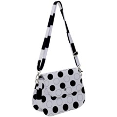 Background Dot Pattern Saddle Handbag by HermanTelo