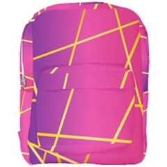 Golden Lines Full Print Backpack by designsbymallika