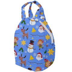 Funny Christmas Pattern With Snowman Reindeer Travel Backpacks by Vaneshart