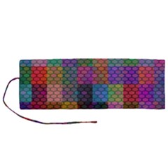 Random Colors Hexagon Roll Up Canvas Pencil Holder (m) by Sparkle
