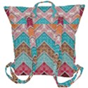 Ethnic Floral Pattern Buckle Up Backpack View3