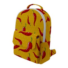 Chili Vegetable Pattern Background Flap Pocket Backpack (large) by BangZart